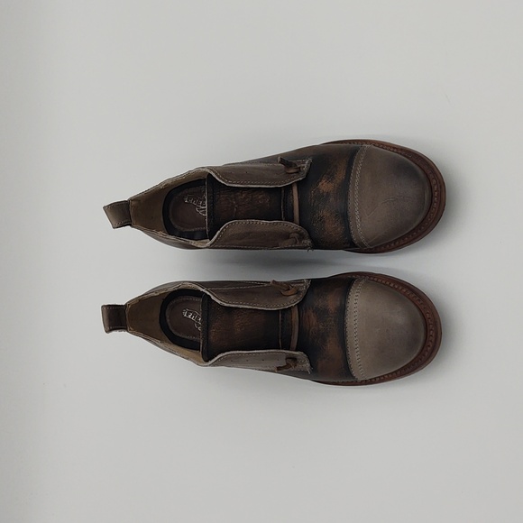 Freebird by Steven "Mabel" Oxford Booties Forest Green Mocha Mouse Tan 8 - Picture 4 of 13